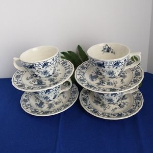 Double Phoenix NIKKO 4 Set Tea Coffee Cups & Saucers